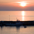 Il porto di Castellabate al tramonto